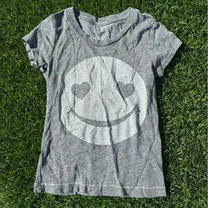Peek Girls Smiley Face Tee grey small